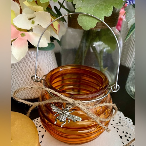 🆕🐝 “BEE LOVERS” GLASS TEA LIGHT HOLDER & DECORATIVE CONTAINER COLLECTION. NEW! - Picture 11 of 12
